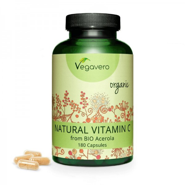 Vegavero Natürliches VITAMIN C, 180 Kapseln