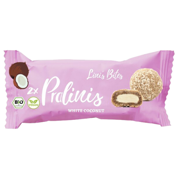 LINI'S BITES White Coconut Dattel Pralinen, 46g