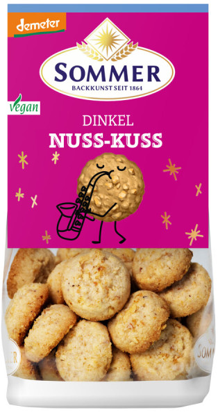 SOMMER Demeter Dinkel Nuss-Kuss vegan