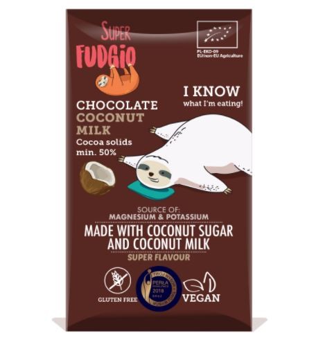 Super Fudgio Kokosmilch Schokolade, 80g