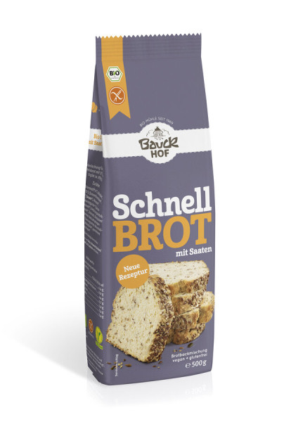 Bauckhof Schnellbrot mit Saaten glutenfrei Bio
