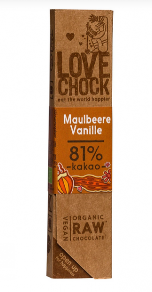 Lovechock Riegel Maulbeere Vanille, 40g