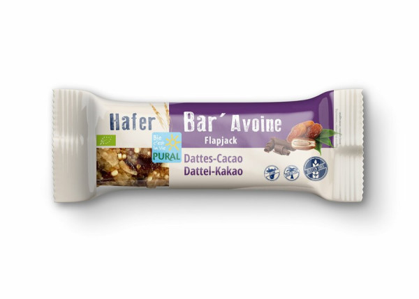 Pural Hafer Bar Riegel Dattel-Kakao glutenfrei