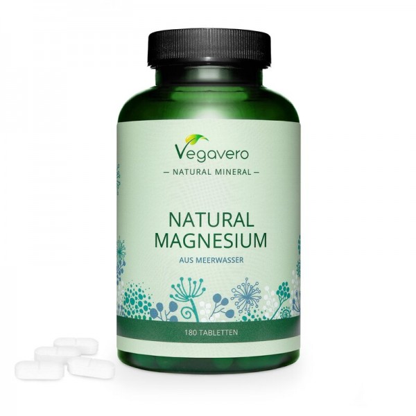 Vegavero Natürliches MAGNESIUM, 180 Tabletten