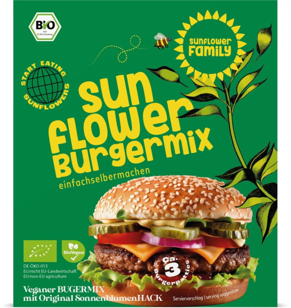 SunflowerFamily SunflowerFamily sunflowerBURGERmix mit SonnenblumenHACK, bio