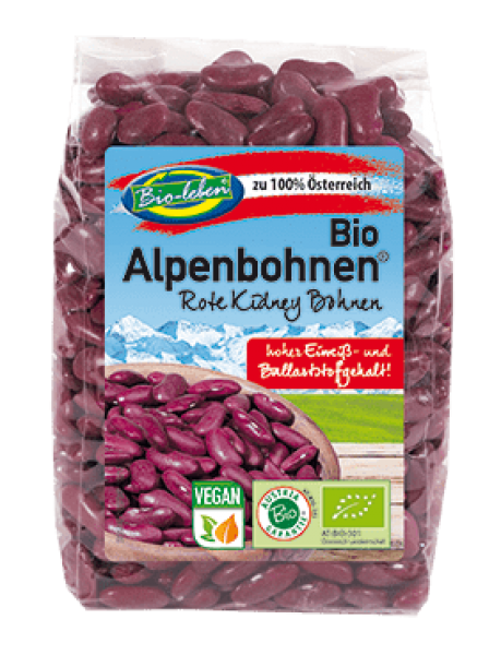 Bioleben Alpenbohnen Rote Kidney, 250g