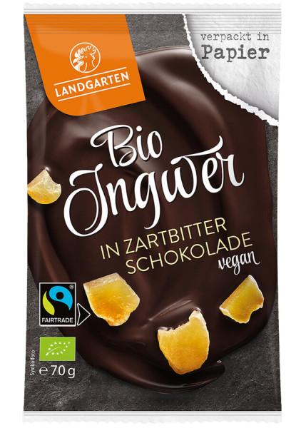 Landgarten Bio FT Ingwer in Zartbitter-Schokolad