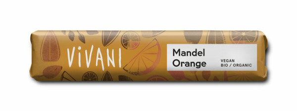 Vivani Mandel Orange Riegel - mit Reisdrink