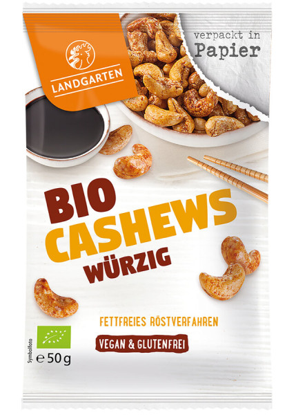 Landgarten Bio Cashews Würzig 50g