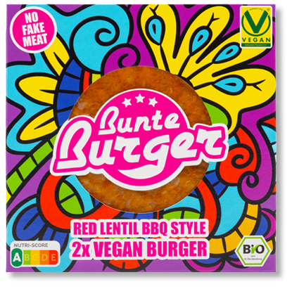 Bunte Burger Red Lentil BBQ, 180g