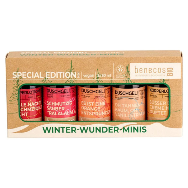Benecos Duschgel Minis Geschenkbox Winter-Wunder, 5x50