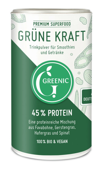 Greenic Grüne Kraft Superfood Trinkpulver Mischung