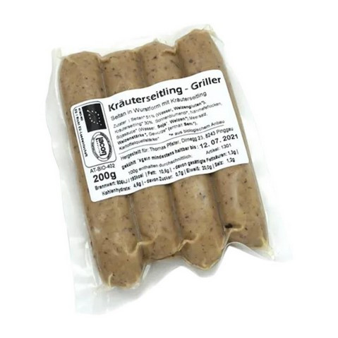 Pfisterhof Kräuterseitling Würstel, 200 g