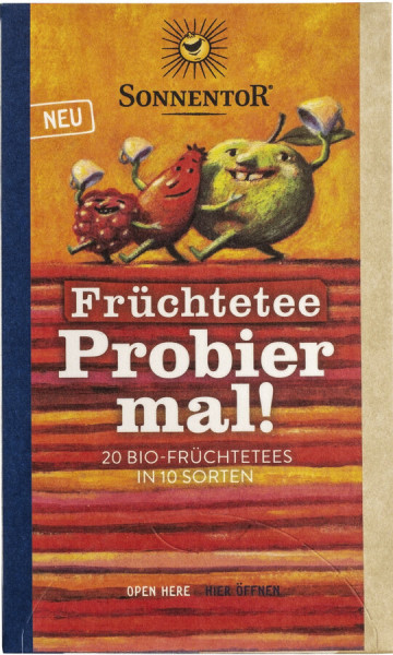 Sonnentor Früchtetee Probier mal!, Doppelkammerbeutel