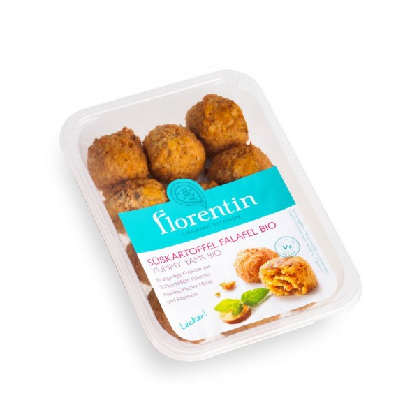Florentin Frittierte Süßkartoffelbällchen mit Kichererbsen