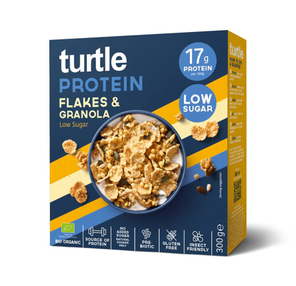 Turtle vegane Protein Flakes&Granola, 300g