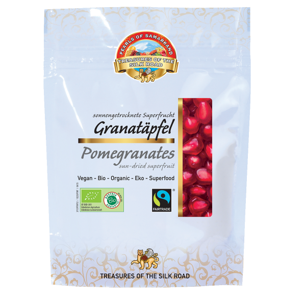Pearls of Samarkand Granatapfelkerne getrocknet, roh + fair, 100g