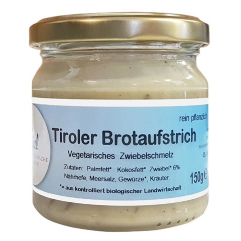 Hiel Tiroler "Bratlfett" veganes BioZwiebelschmalz 150g