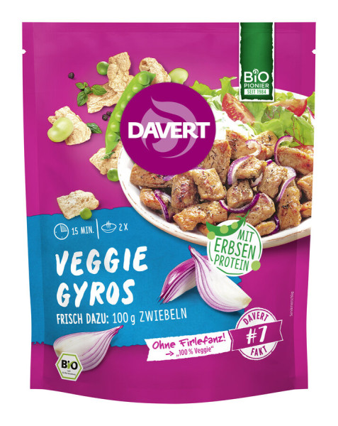 Davert Veggie Gyros mit Erbsenprotein 68g