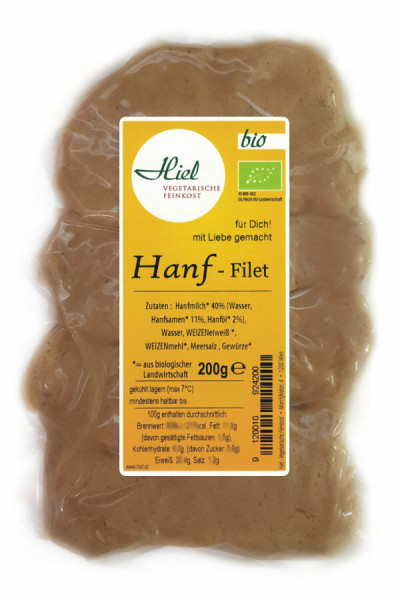 Hiel vegetarische Feinkost Hanf Filet - veganes Hanfbratstück