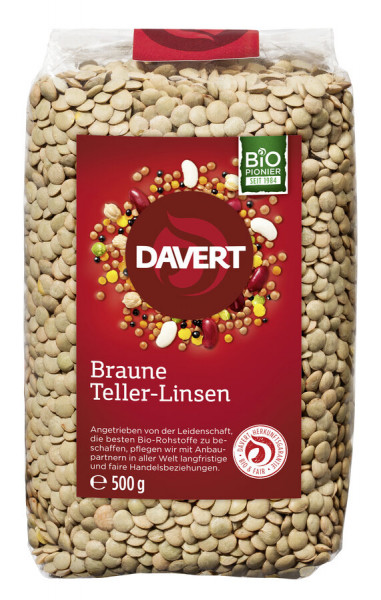 Davert Braune Teller-Linsen 500g