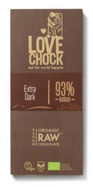Lovechock Tafel, Extra Dark 93%, 70g