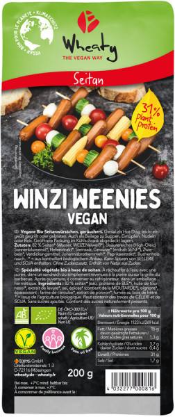Wheaty Winzi Weenies Vegan