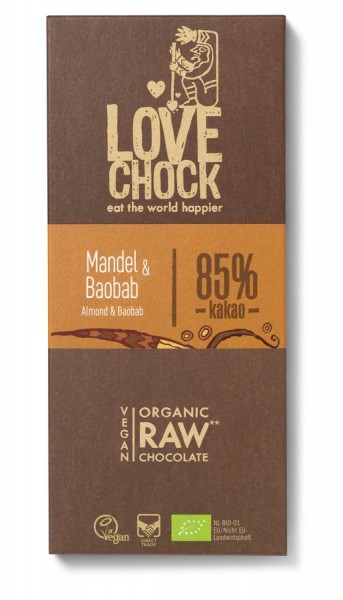 Lovechock Lovechock Tafel 70 g Mandel/Baobab