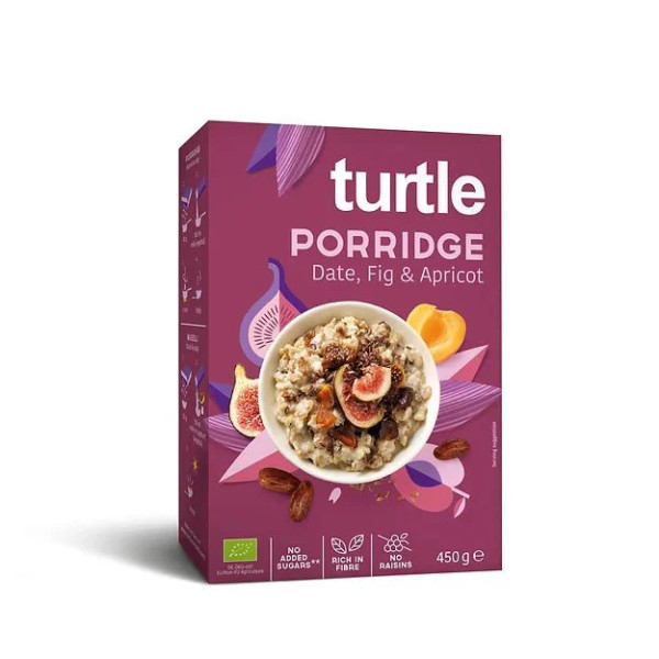 Turtle veganer Frühstücks-Porridge Dattel, Feige und Aprikose, 450g