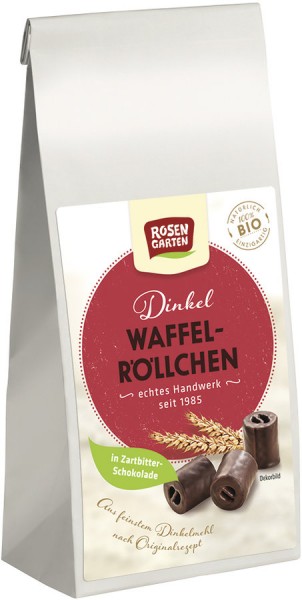 Rosengarten Waffelröllchen Zartbitter