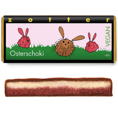 Zotter 'Osterschoki' Himbeere und Kokos, 70g
