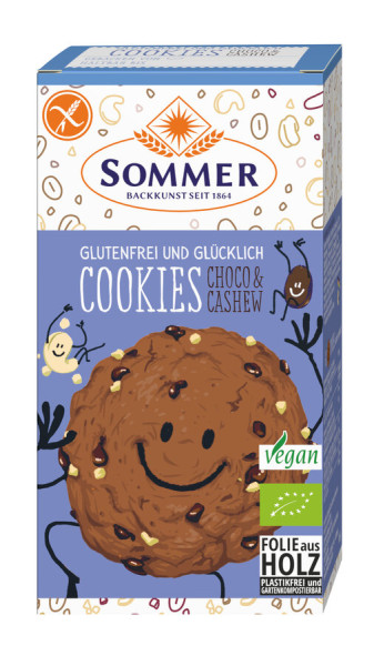 SOMMER Glutenfrei und Glücklich Cookies Choco & Cashew