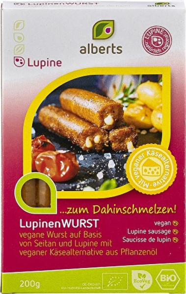 Alberts Lupinenwurst "zum Dahinschmelzen", 200g