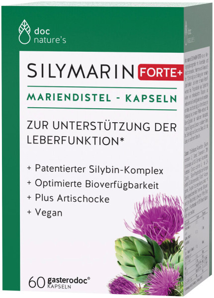 doc nature's doc natures SILYMARIN FORTE+ Mariendistel-Kapseln gasterodoc
