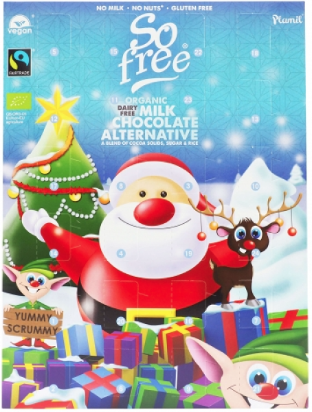 Plamil Sofree Adventkalender braune Reismilchschoki, 100 g