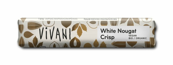 Vivani White Nougat Crisp Riegel - mit Reisdrink