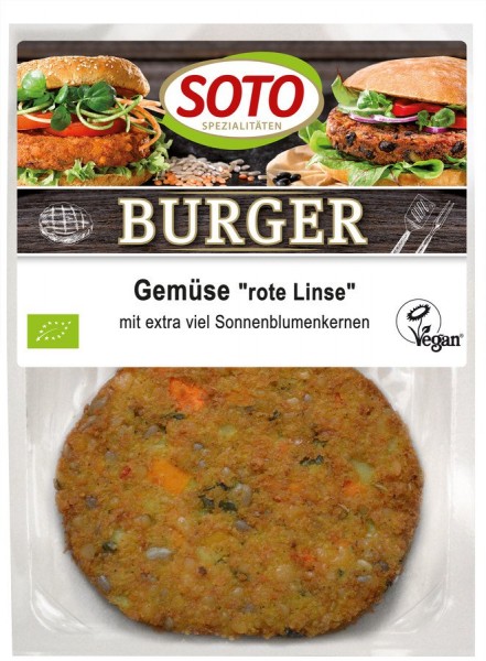 SOTO Burger Gemüse "rote Linse"