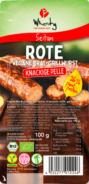 Wheaty Rote Bratwurst, 100g
