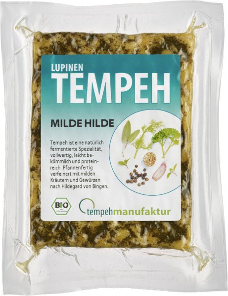tempehmanufaktur Lupinen-Tempeh Milde Hilde - mit Gewürzen nach Hildegard von Bingen