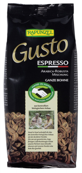 Rapunzel Gusto Espresso all´italiana ganze Bohne HIH
