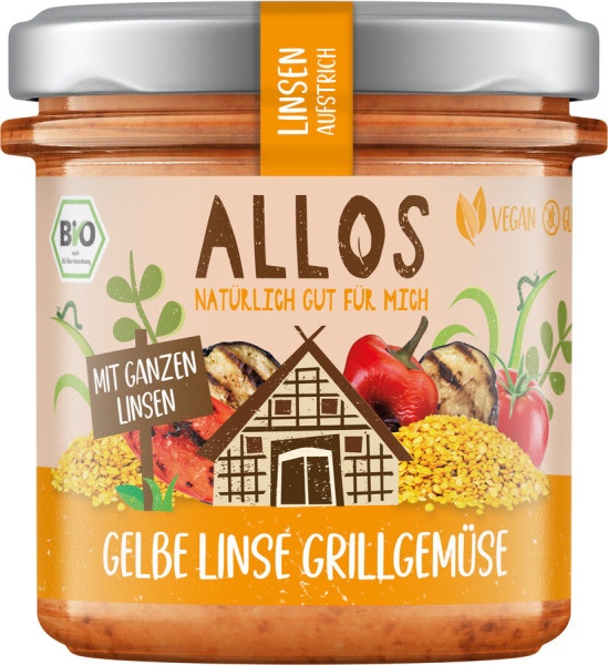 Allos Linsen-Aufstrich Gelbe Linse Grillgemüse