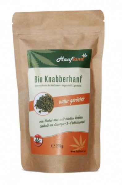 Knabberhanf natur geröstet, 250g